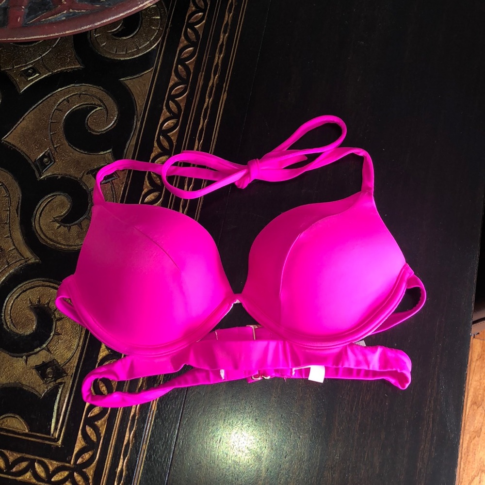 Hot pink Victoria’s Secret push up bikini top 34C